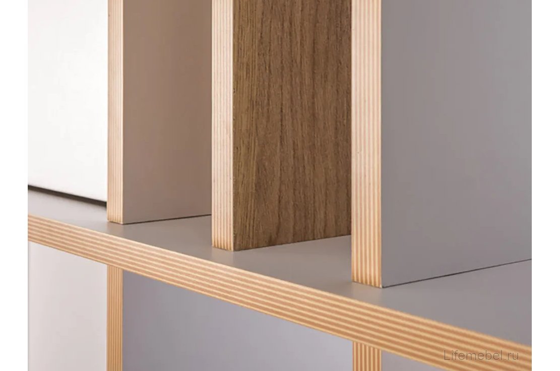 Полка Вуди 10.115 белый премиум / дуб золотой craft