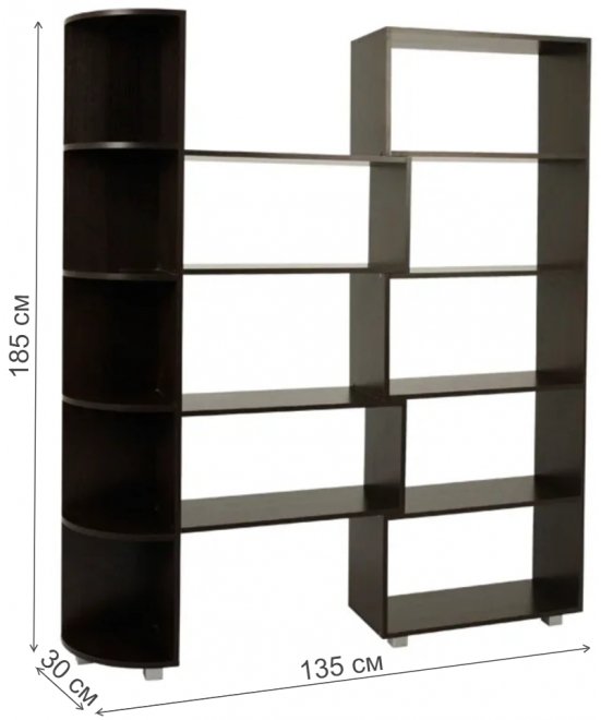 Стеллаж 2 венге Стеллаж 2 венге