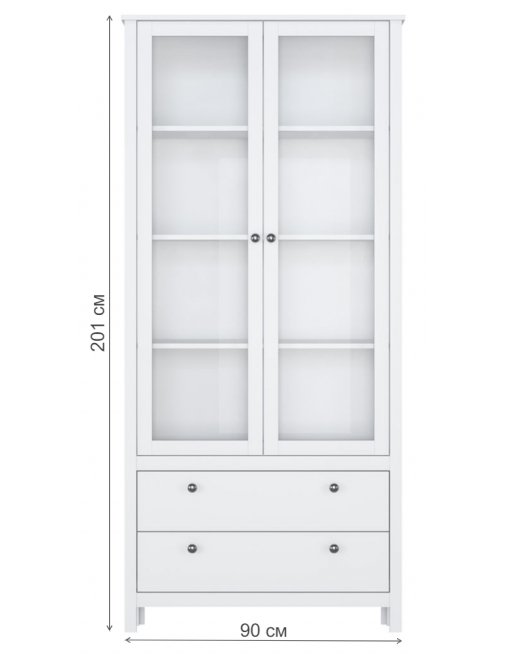 Витрина Хельга REG2W2S белый Витрина Хельга REG2W2S белый