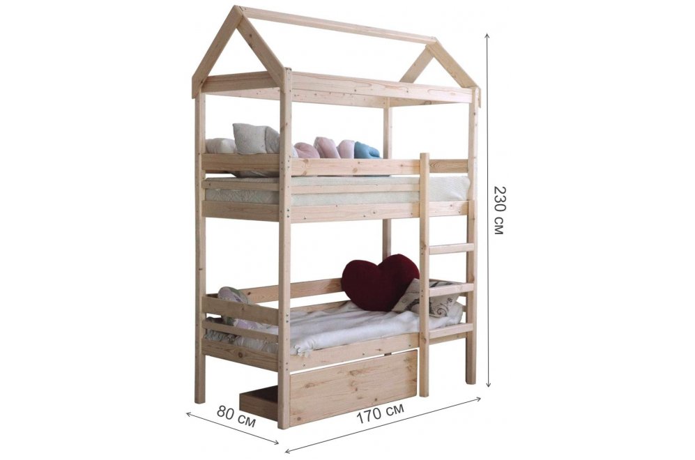 Двухъярусная кровать Джули 70х160 Двухъярусная кровать Джули 70х160