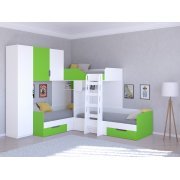 белый / салатовый