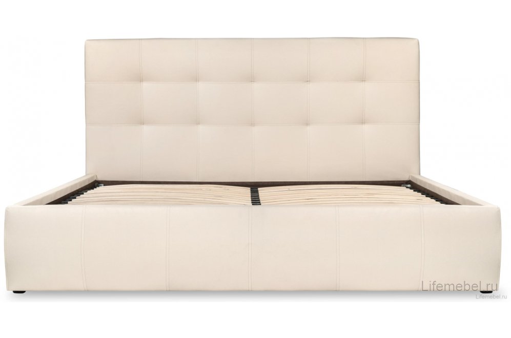 Полутораспальная кровать Афродита-2 140х200 с ПМ светло-серый велюр bingo ash Полутораспальная кровать Афродита-2 140х200 с ПМ светло-серый велюр bingo ash