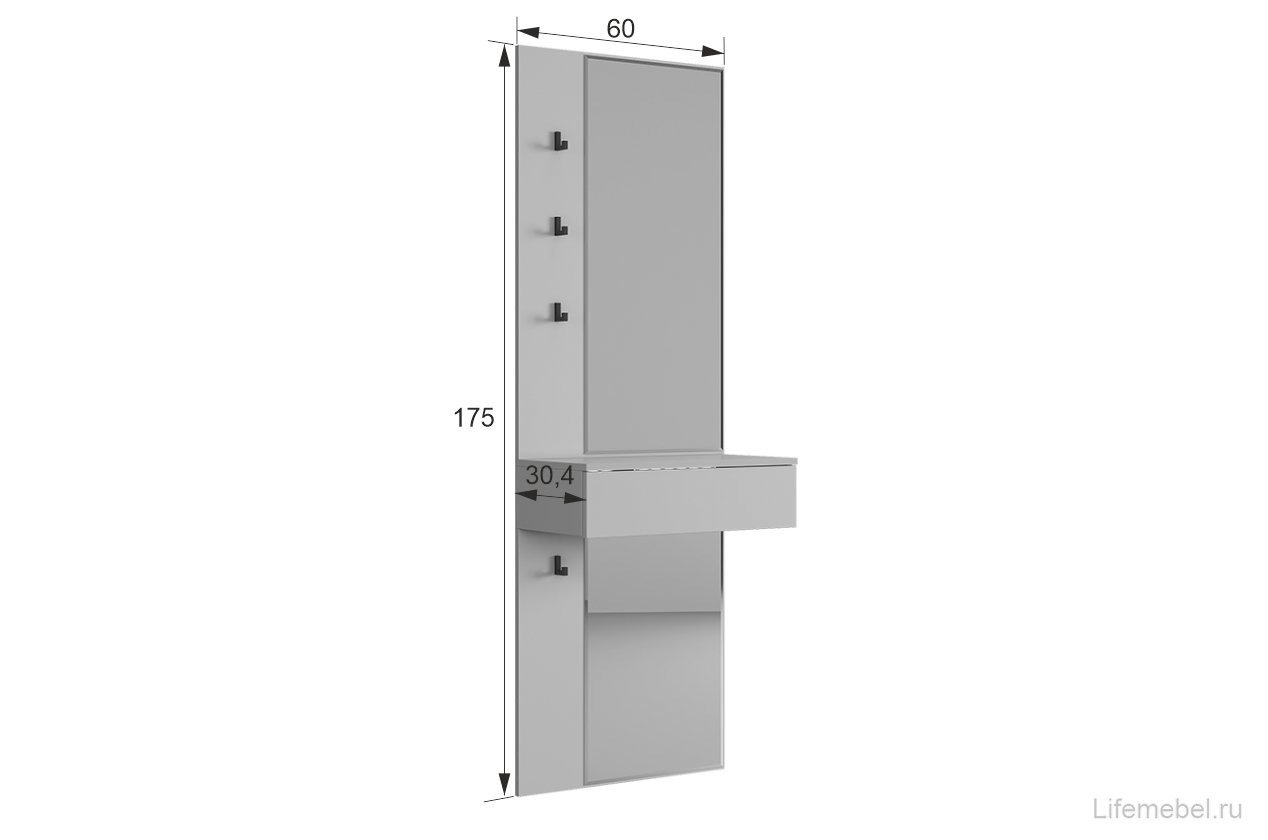 Зеркало Мерси графит