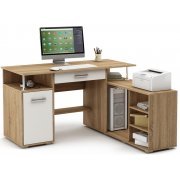 дуб сонома / белый