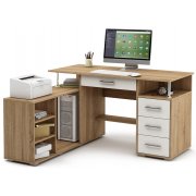 дуб сонома / белый