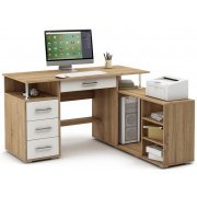 дуб сонома / белый