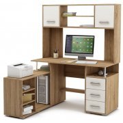 дуб сонома / белый