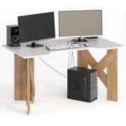 дуб сонома / белый