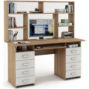 дуб сонома / белый