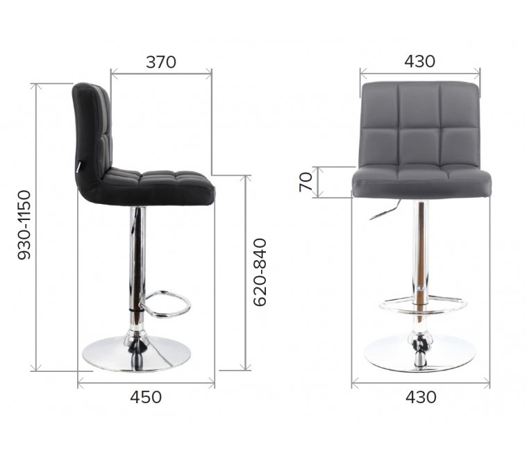 Барный стул Everprof Asti ткань серый Барный стул Everprof Asti ткань серый