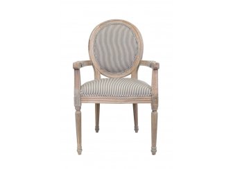 Мягкий стул с подлокотниками Diella Pinstripe