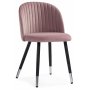 Стул на металлокаркасе Gabi light purple / black светло-фиолетовый велюр