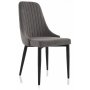 Стул на металлокаркасе Kora dark gray / black темно-серый велюр / черный