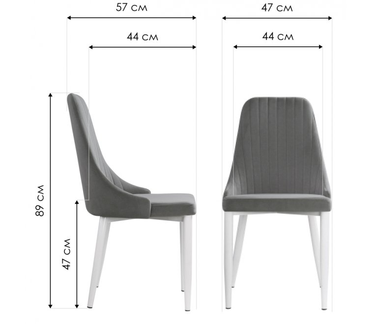 Стул на металлокаркасе Kora light blue / white Стул на металлокаркасе Kora light blue / white