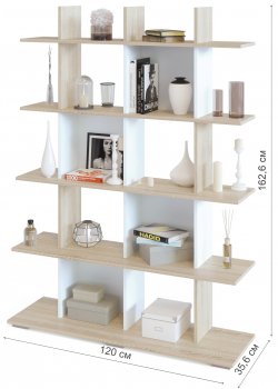 Стеллаж СТ-5 дуб сонома / белый