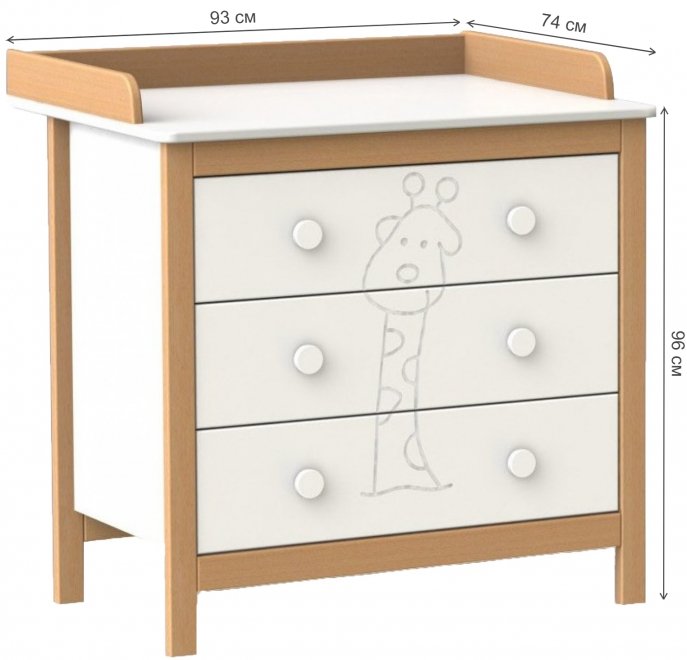 Комод Fiorellino Giraffe white / natur