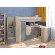 дуб сонома / железный камень