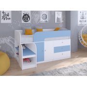 белый / голубой