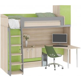 Кровать-чердак с рабочей зоной Киви ГН-139.003
