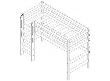 Кровать-чердак Соня с прямой лестницей вариант 5