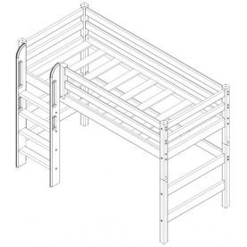 Кровать-чердак Соня с прямой лестницей вариант 5