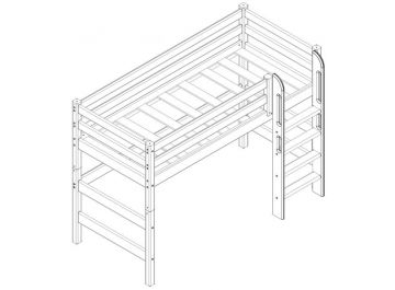 Кровать-чердак Соня с прямой лестницей вариант 5