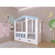 белый / голубой