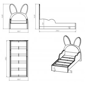 Односпальная кровать Такна КР-002