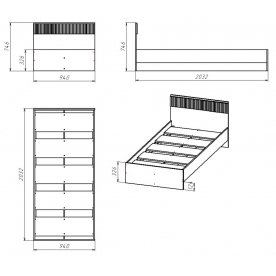 Односпальная кровать Такна КР-003