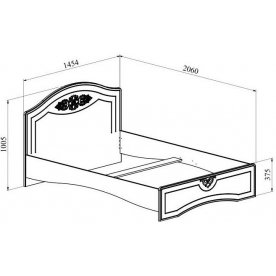 Полутораспальная кровать Ассоль АС-112К