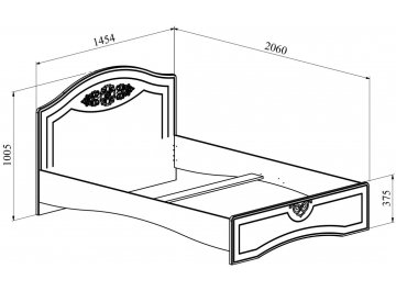 Кровать из дерева Ассоль плюс АС-112K