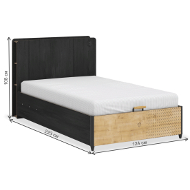 Полутораспальная кровать Black