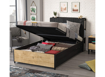 Полутораспальная кровать Black