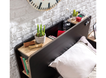 Полутораспальная кровать Black