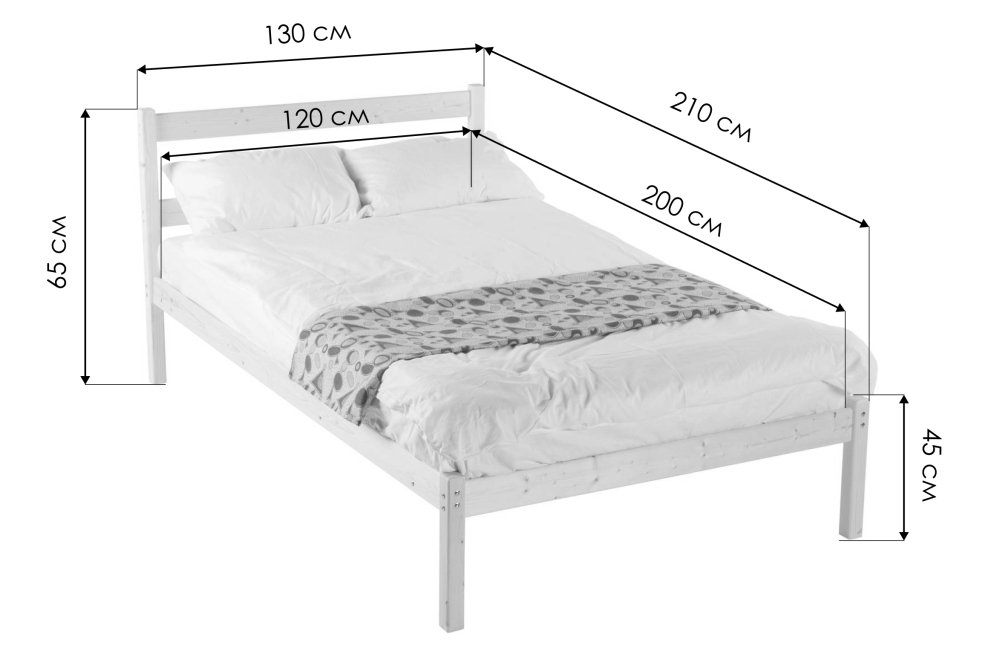 Полутораспальная кровать Ирвин 120х200