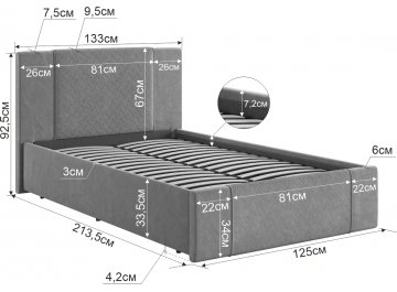 Полутораспальная кровать Хлоя