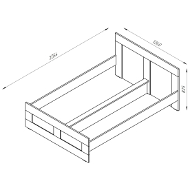 Полутораспальная кровать Сириус