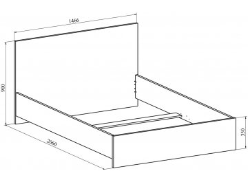 Полутораспальная кровать Виктория ВИ-31