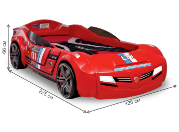 Детская кровать Biturbo 90х195 красная