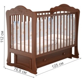 Кроватка Амалия 3 с маятником ящиком