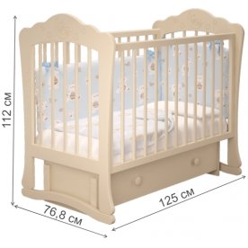 Кроватка Амалия 3 с маятником ящиком