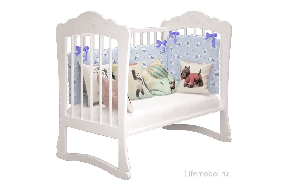 Кроватка Амалия белая