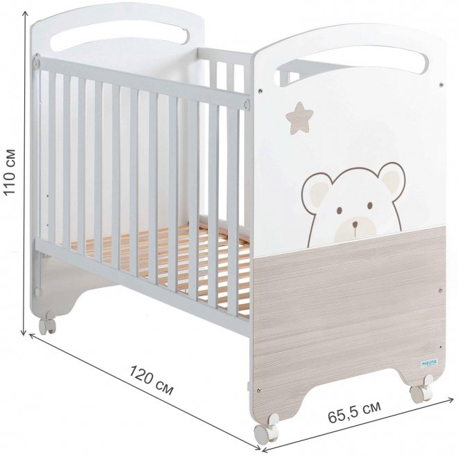 Кроватка Micuna Bubu 120х60 white