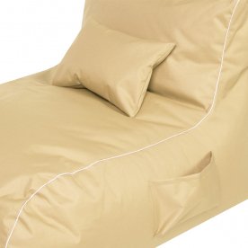 Пуф бежевый оксфорд