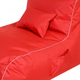 Пуф красный оксфорд