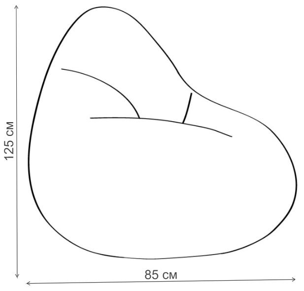 Пуф-мешок Square XL
