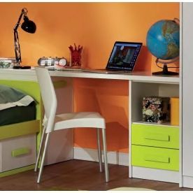 Письменный стол D6004 белый / салатовый