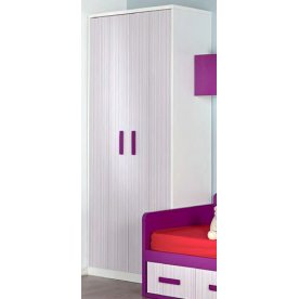 Шкаф комбинированный D2122 белый / зебрано мора