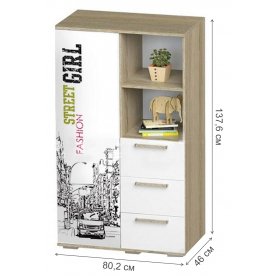 Шкаф Сенди ШК-10 для девочек