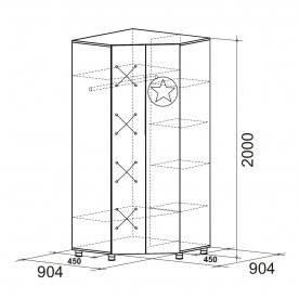 Шкаф угловой Скаут